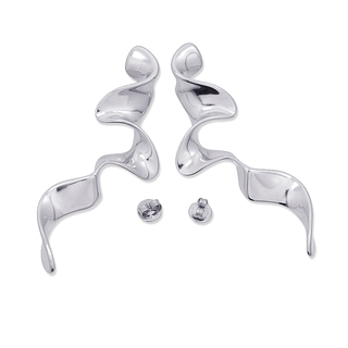 Women's Long Earrings Waves CPE918PL Anartxy Steel 316L